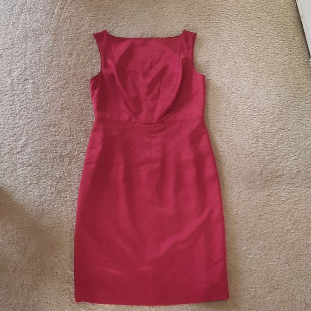 Banana Republic Berry Red Satin Sheath Cocktail Dress